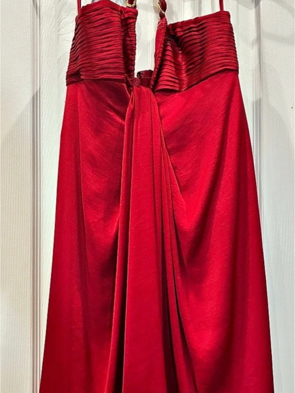 BCBGMAXAZRIA PIPPA Ruched Maxi Dress in Red Size 6 NWT